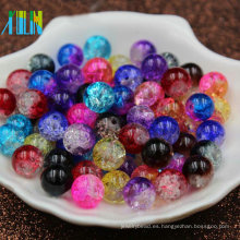 104 unids claro Crackle ronda 8 mm perla joyería hallazgos Craft Bead Supply